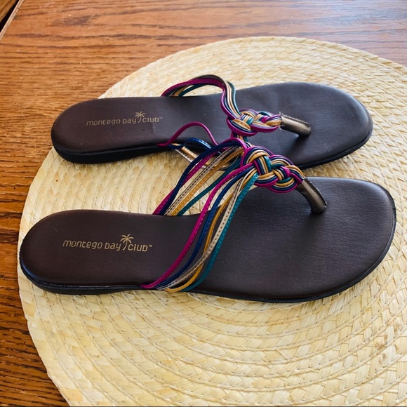 Montgomery Bay Club Thong Slip-on Sandals Size 8.5 - Picture 7 of 10